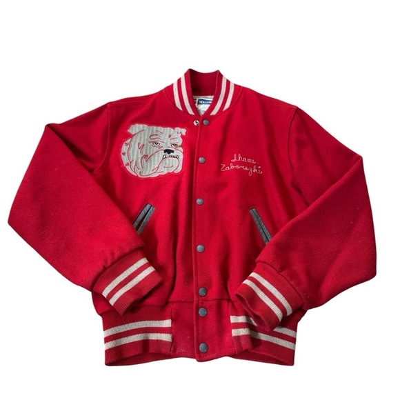 Vintage Holloway Letterman Jacket Roosevelt Bulldogs Boys XL Size 18-20